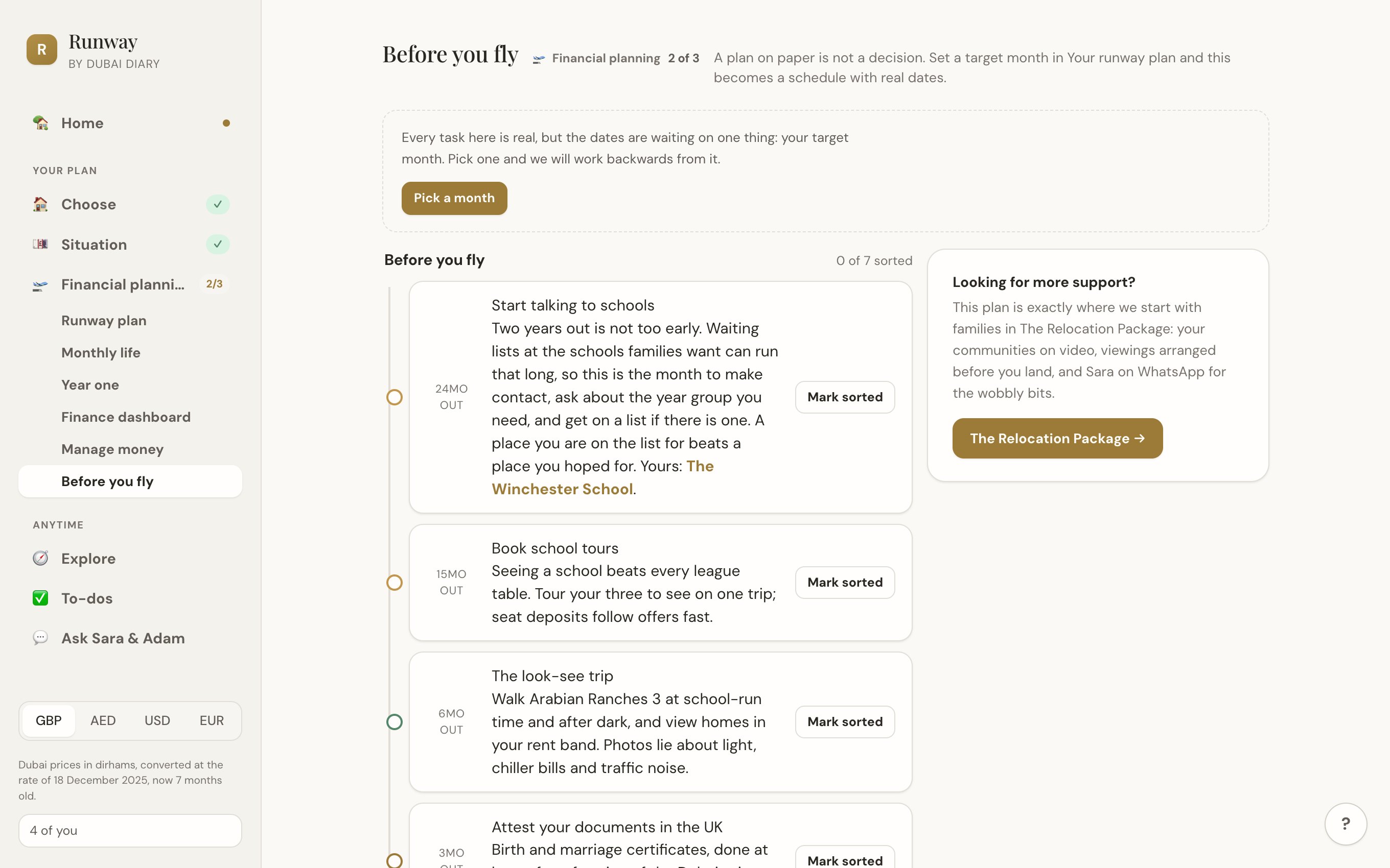 Before you fly · scheduled from your date